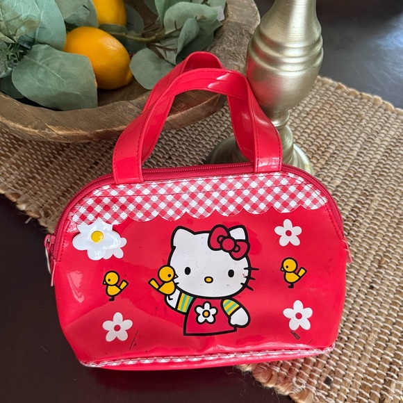 Hello Kitty Vintage Sanrio Purse 90s Red zipper - Picture 1 of 5